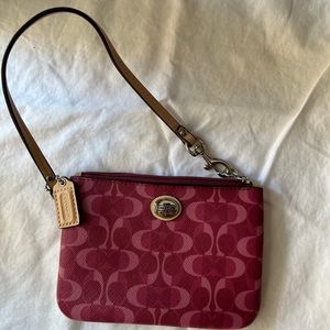 Coach pink wristlet
